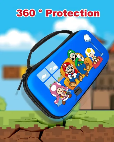 Vista 3 de Xicifun Deigned for Nintendo Switch Carrying Case Cute Kawaii Travel Case Carrying Bag Designed for Nintendo Switch Switch Lite Switch OLED 10 Game