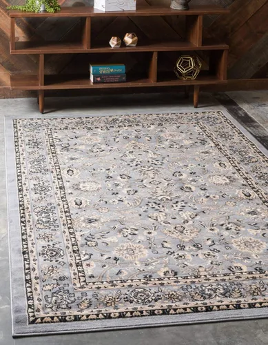 Vista 17 de Unique Loom Sialk Hill Collection - Alfombra de área Washington (6' 1" x 9' Rectángulo Burdeos/Crema)