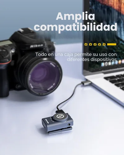 Vista 9 de Hollyland Lark M2 - Micrófono de solapa inalámbrico para cámara, PC, portátil, teléfono, mini micrófono de solapa inalámbrico, 48 KHz 24 bits, rango