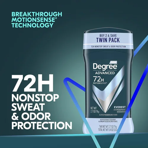 Vista 9 de Degree Desodorante antitranspirante para hombre, 72 horas, protección contra el sudor y el olor, antitranspirante Everest para hombres