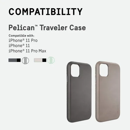 Vista 8 de Pelican Traveler - Funda para iPhone 11 Pro Max (Negro)