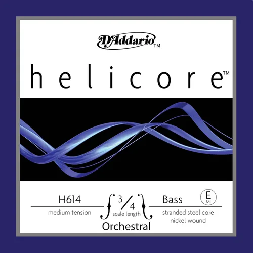 Vista 20 de D'Addario Helicore Orchestral Bass Single A String, escala 3/4, tensión media