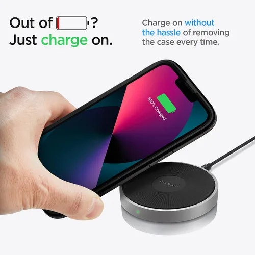 Vista 6 de Spigen Tough Armor [Tecnología de Protección Extrema] Diseñada para Funda iPhone 13 (2021) - Negro
