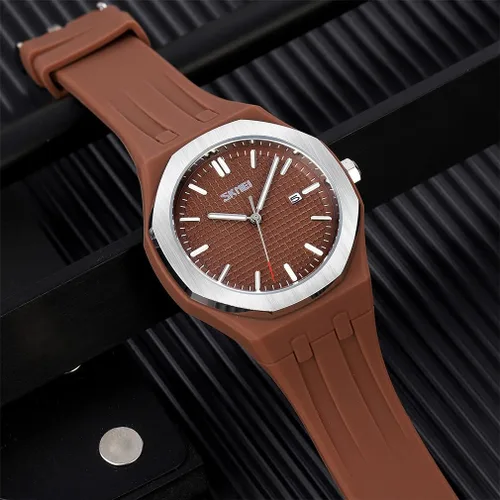 Vista 5 de SKMEI Watches for Men Silicone Easy Read Waterproof Sport Casual Fashion Analog Quartz Luminous Fathers Gifts Black Wrist Watch