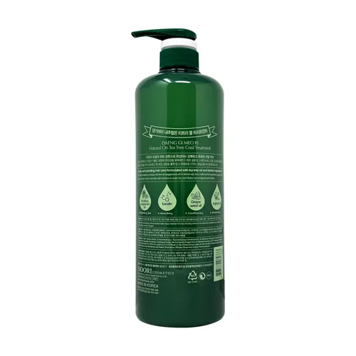 Vista 3 de Daeng Gi Meo Ri Tea Tree Cool Treatment Acondicionador refrescante para el cuero cabelludo con árbol de té y menta Hidratación profunda, suaviza