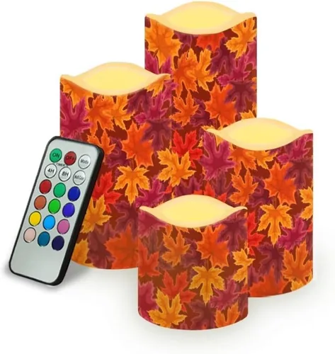 Vista 30 de Jeiento American Flag Flameless Candles 4 Pack 4th of July Home Decoration Flower American Flag LED Candles Battery Operated with Timer Remote