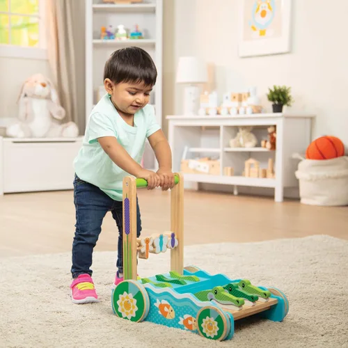 Vista 3 de Melissa & Doug - Juguete con patrón de bloques y tablas, juguete clásico, Azul claro
