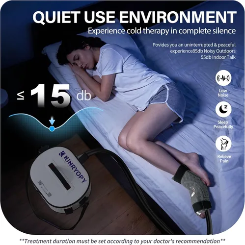 Vista 5 de Máquina de terapia de frío con temporizador programable, máquina de hielo portátil para tobillo después de la cirugía, sistema de recuperación