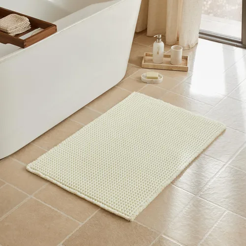 Vista 85 de Triohero Tapete de baño con diseño de gofre, tapete de baño pequeño y bohemio, antideslizante, lavable, ultra suave, súper absorbente, de secado