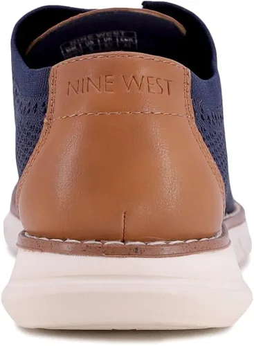 Vista 3 de NINE WEST Zapatos de punta de ala para hombre zapatos casuales para hombre zapatos Oxford de punto elástico con cordones para hombre zapatos de moda