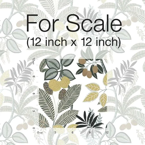 Vista 7 de RoomMates RMK11578RL Papel tapiz autoadhesivo Funky Jungle gris y amarillo