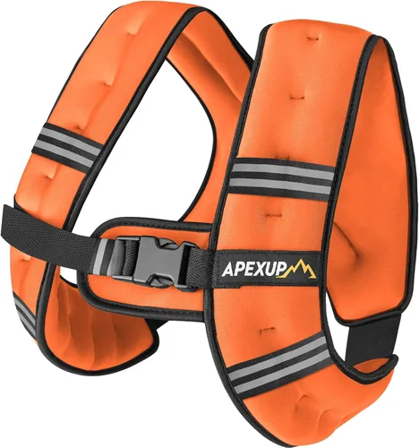 Vista 17 de APEXUP - Chaleco con peso de 5, 10, 15, 20, 25 y 30 libras para hombre y mujer, con rayas reflectantes, equipo para entrenamiento de fuerza y correr