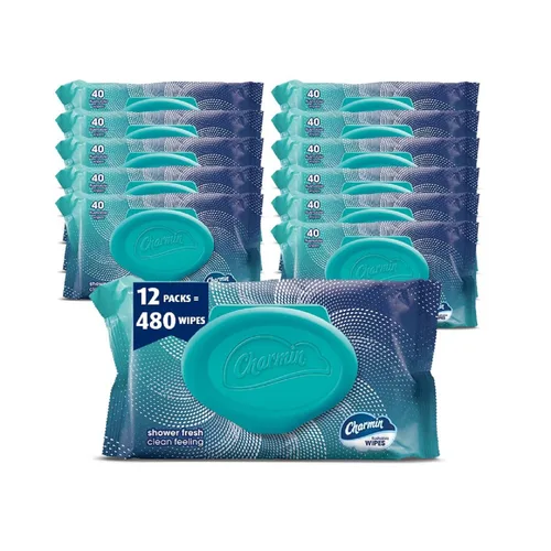 Vista 10 de Charmin Toallitas desechables, 160 toallitas en total (4 paquetes de 40)