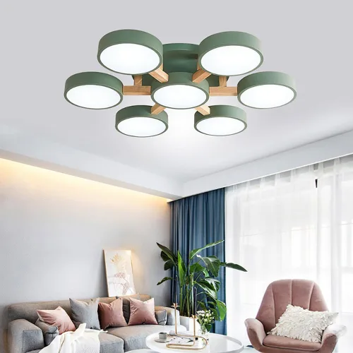 Vista 18 de Lámpara de techo LED, lámpara de techo 33WGreen 3 CCT para dormitorio, sala de estar, cocina