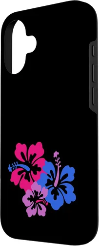 Vista 2 de Bisexual Bi Pride Sutil Hibiscus Flower Hawaii LGBT LGBTQ Funda para iPhone 16