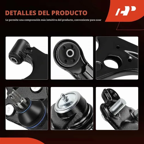 Vista 9 de A-Premium Juego de 4, Brazo de Control Inferior Delantero, Junta Esférica Inferior, Compatible con Toyota Corolla 2009-2013, Matrix 2003-2008