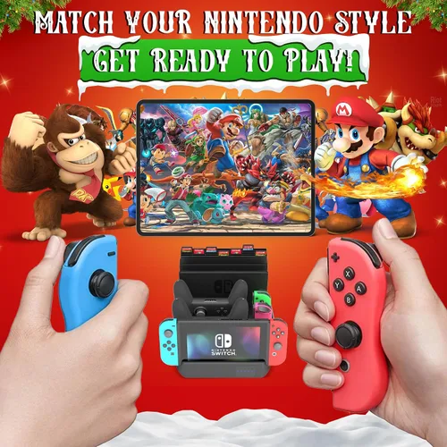 Vista 7 de Skywin 4 in 1 Accesorios Nintendo switch Accesorios Para Nintendo Switch - Switch Controller Charging Dock Station Compatible with Nintendo Switch