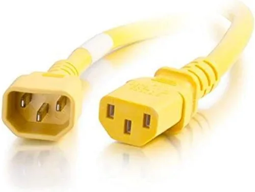 Vista 10 de Cable de alimentación C2G, cable de extensión corto, cable de extensión de alimentación, cable de alimentación de bloqueo, 10A, 250V, negro, 1 pie