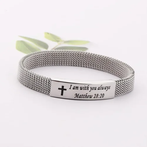 Vista 5 de Joyería con versículo bíblico, pulsera elástica inspiradora de fe, versículo bíblico, joyería religiosa, regalos de fe cristiana