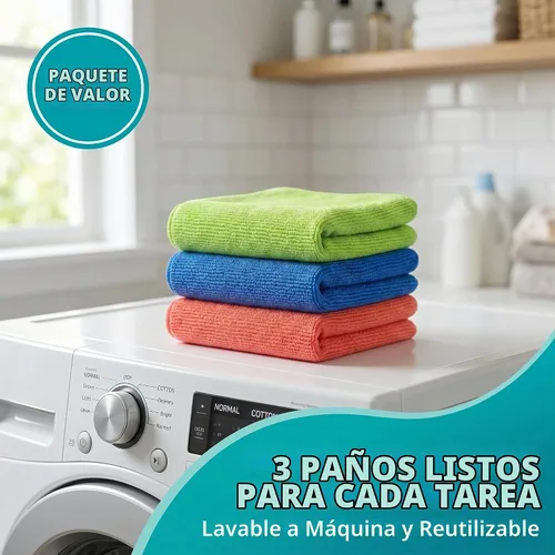 Vista 8 de HELOMOR 3 paños de limpieza de microfibra extra grandes, toallas de piso de 30 x 18 pulgadas para trapeador de escobilla de goma, trapos de limpieza
