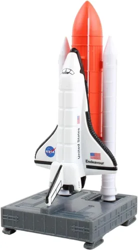 Vista 3 de Set de juguetes de misión espacial Daron Nave espacial en plataforma de lanzamiento, representación auténtica de naves espaciales