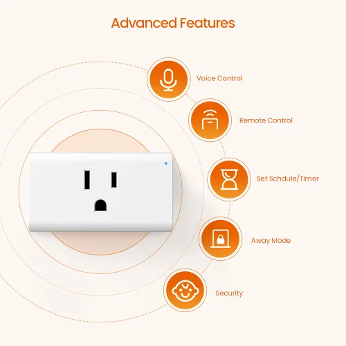 Vista 3 de TENDA SP3 (2 unidades) Interruptor de salida WiFi de enchufe inteligente, compatible con Alexa y Google Assistant para control de voz, temporizador
