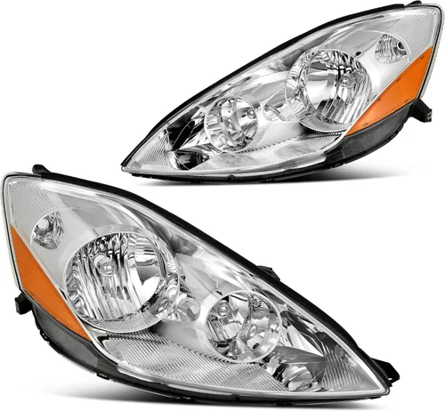 Vista 9 de DWVO Par de faros delanteros compatibles con modelos RAV4 06 07 08 2006 2007 2008 de repuesto para faros delanteros RAV4, carcasa cromada cubierta