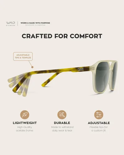Vista 4 de WearMe Pro Gafas de sol rectangulares grandes polarizadas de doble puente para hombre