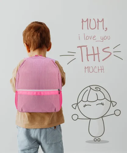 Vista 7 de MTIANG Mochila personalizada para niñas y niños con nombre bordado y bolsas de libros para jardín de infantes, Rosado, Nombre