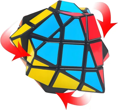 Vista 7 de UMESCENE - Cubo hexagonal de dipirámide de 3 x 3 velocidades, cubo mágico de 3 x 3, rompecabezas de doble cono