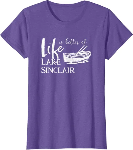 Vista 26 de Life is Better at Lake Sinclair Georgia Camiseta Negro