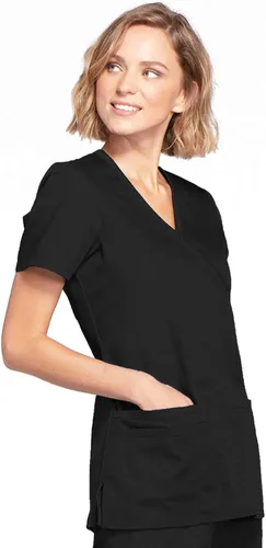 Vista 6 de Cherokee Women's Workwear Originals Mock Wrap Scrubs Shirt