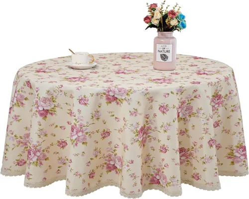 Vista 29 de Mantel cuadrado con estampado floral de 38 x 38 pulgadas, resistente a las manchas e impermeable, para cocina, comedor, interior y exterior