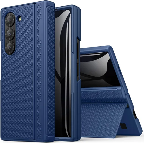 Vista 10 de BXYJY Funda para Samsung Galaxy Z Fold 6 con función atril, protector de pantalla frontal y protección de bisagra, ajuste delgado, resistente, duro