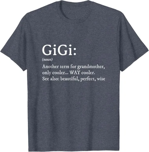 Vista 87 de Gigi Definition - Camiseta de regalo para abuela, cumpleaños y abuela, Negro