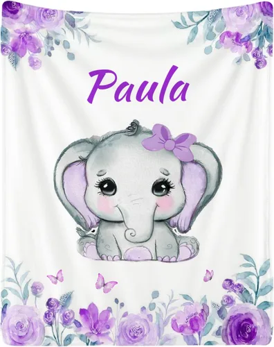 Vista 23 de Manta personalizada con nombre para adolescentes, niñas, niños, mantas de bebé personalizadas de franela ultra suave y acogedora, manta con nombre
