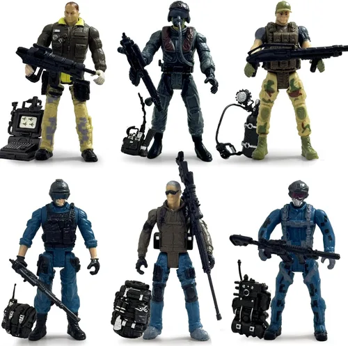 Vista 15 de 12 piezas de figuras de acción de hombres del ejército, juego de juguetes de soldados militares para niños, figura de acción de hombres del ejército