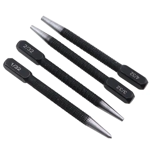 Vista 5 de 1 Unidades de acero de alto carbono antideslizante automático centro punzón centro punzón centro metal herramienta de marcado de madera 1/32 2/32