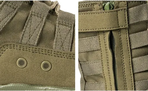 Vista 5 de Botas militares ligeras de 8 pulgadas de media altura hasta el tobillo, color beige, botas de senderismo para senderismo, senderismo, mochilero
