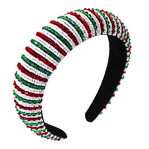 Vista 17 de NVENF Diademas para el día del partido, diadema de fútbol para mujer, con cuentas de cristal y cuentas azules y blancas, accesorios de fútbol