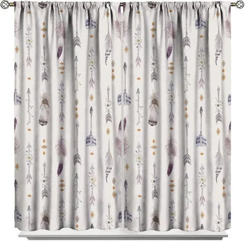 Vista 13 de Cortinas aztecas tribales, cortinas nativas, boho, cráneo, patrón tribal nativo, oscurecimiento de habitación, bolsillo para barra, tratamiento