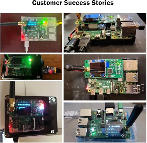 Vista 6 de AURSINC MMDVM Hotspot Board (V1.5.2) + Antena Soporte UHF VHF Soporte P25 DMR YSF DSTAR NXDN POCSAG para Raspberry Pi-Zero W, 2W, Pi 3, 3B, 3B+, 4