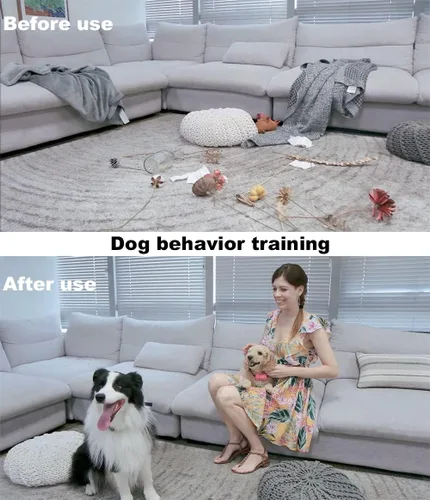 Vista 6 de Collar de choque para perro, collar de entrenamiento de 3000 pies con control remoto para collar de choque para perros, 3 modos de entrenamiento