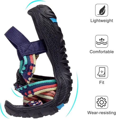 Vista 4 de CAMEL CROWN Women's Hiking Sandals Outdoor Sports Sandals Braided Tape Open Toe Athletics Sandals for Summer Walking