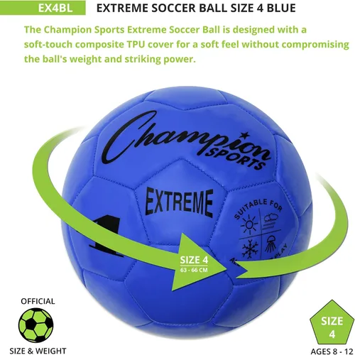 Vista 3 de Champion Sports Extreme Series - Pelota de fútbol compuesto Tamaños 3, 4, 5 en varios