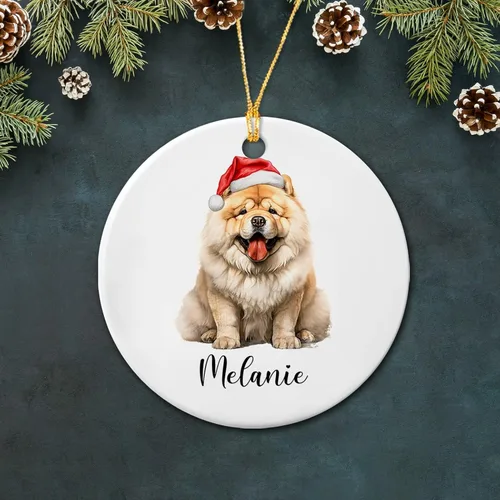 Vista 8 de Bichon Frise - Adorno de cerámica de Navidad 2025, adornos personalizados de Bichon Frise regalos para los amantes de los perros, bonito adorno