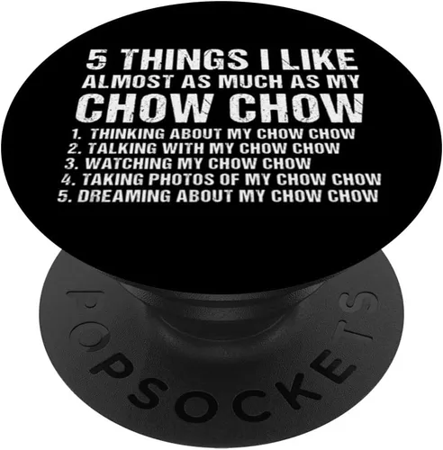 Vista 6 de Dog 5 Things I Like Almost As Much As My Chow Chow PopSockets MagSafe PopGrip for iPhone