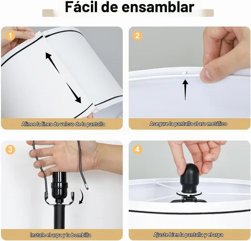 Vista 8 de Lámparas de mesa modernas, lámpara de noche industrial regulable de 3 vías con puertos USB A+C y salida de CA, control táctil, lámpara de mesita