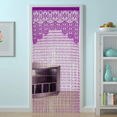 Vista 11 de HSYLYM - Cortina de puerta de encaje para privacidad, estilo macramé boho, para ventanas y como separador de paredes, cubre ventanas y puertas