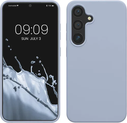 Vista 62 de kwmobile Funda compatible con Samsung Galaxy S9 - Funda de silicona TPU con acabado suave - Blue Reef